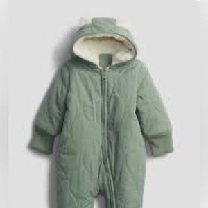 Gap Baby Sherpa Bear One-Piece Outerwear , gasoline green